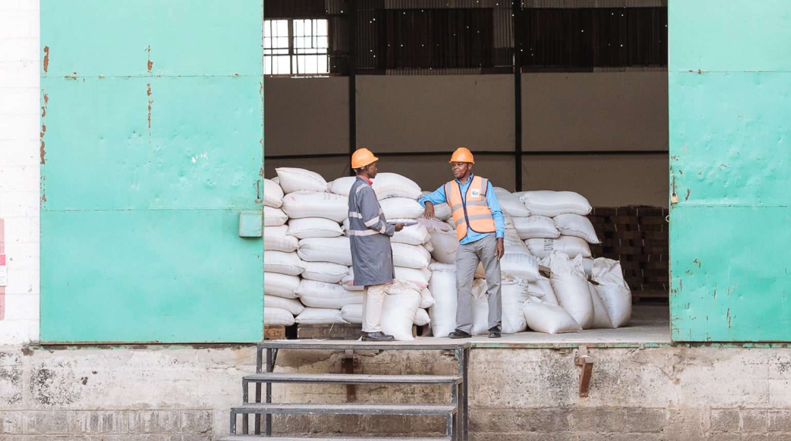 Exterior shot of malt storing facility in Kenya
