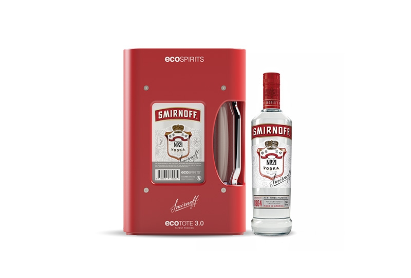 EcoTote and Smirnoff bottle