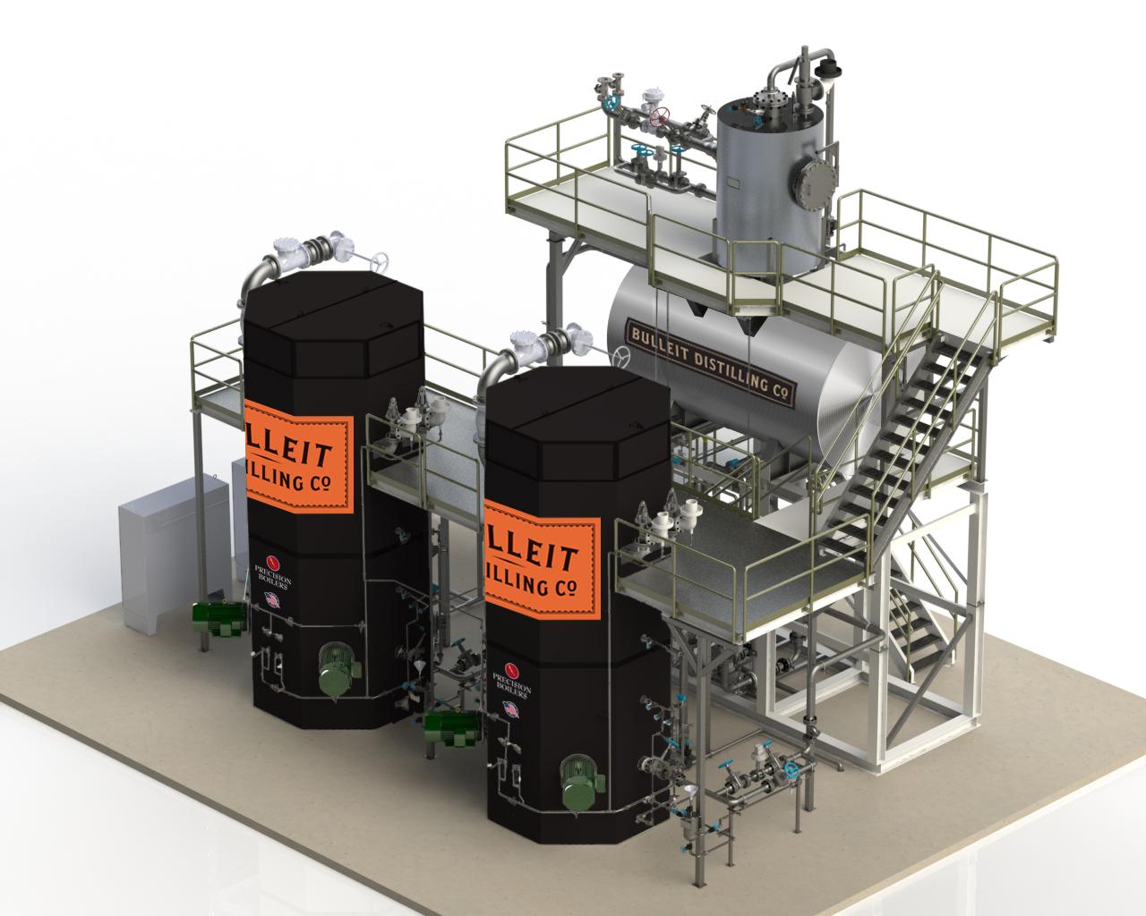 Rendering of electrode boilers, courtesy of Precision Boilers