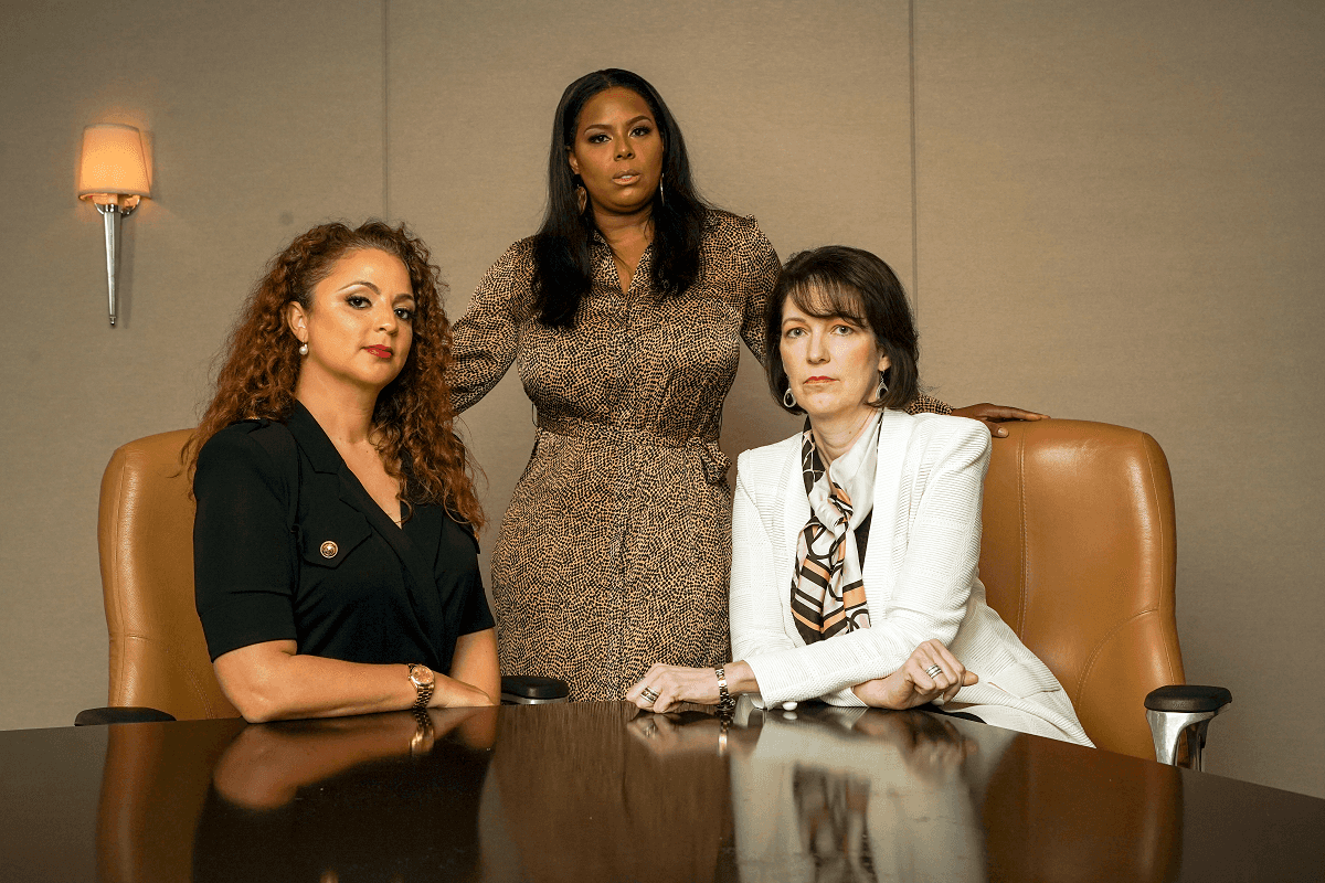 From Left to Right: Erin Harris, Pronghorn Co-founder, Dia Simms, Pronghorn Co-founder, Debra Crew, President, Diageo North America. Photo Credit: Lukasz Suski