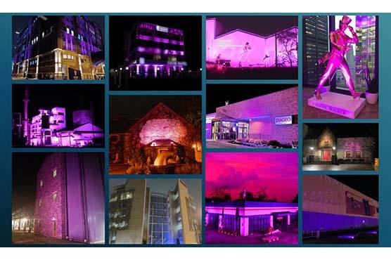 Diageo celebrating International Day of People with Disabilities by lighting up buildings around the world in purple