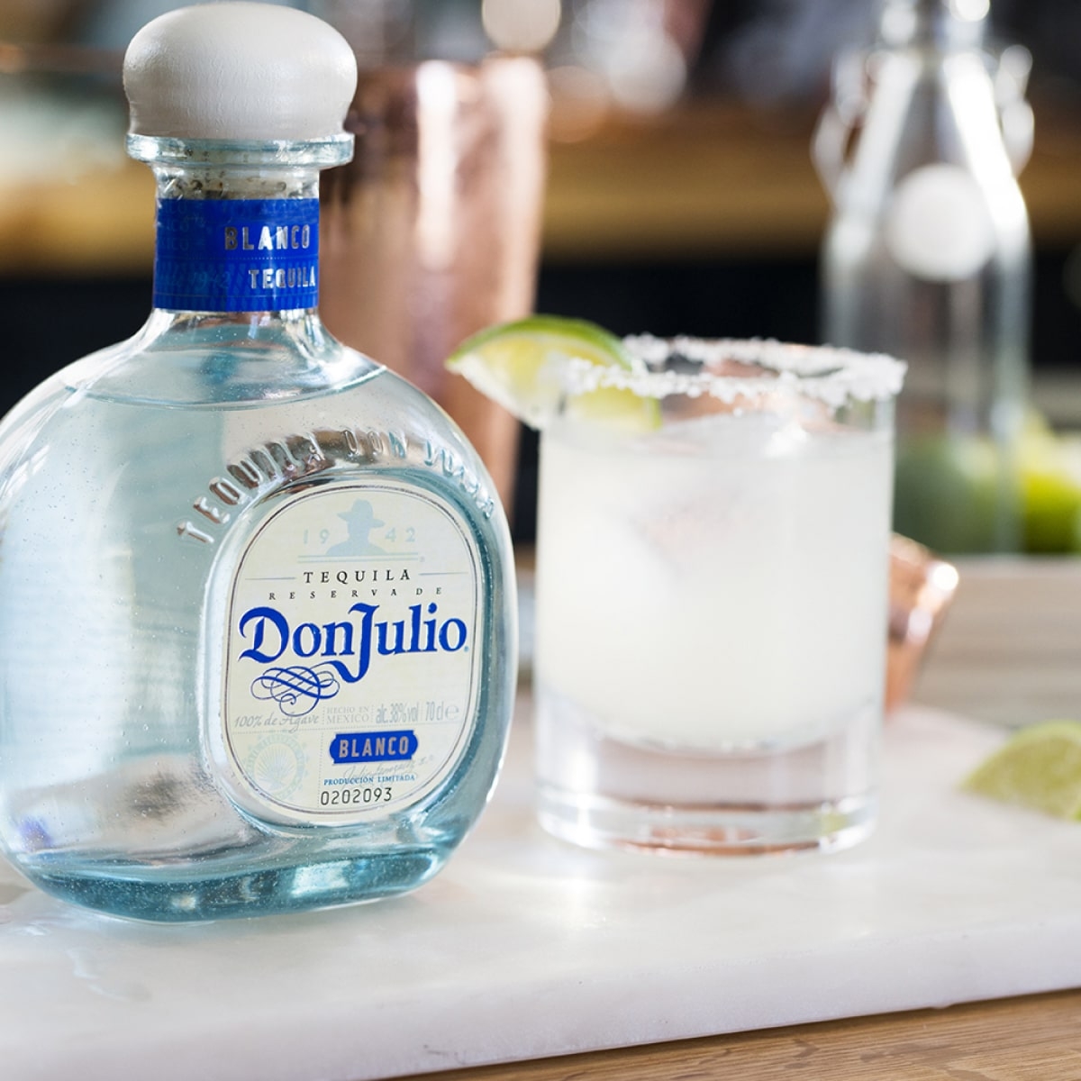 Don Julio bottle and glass