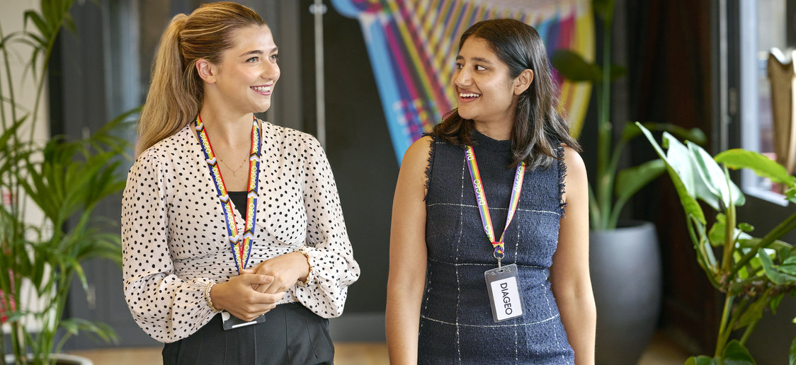 Diageo employees walking