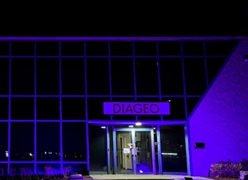 Dunwin, Canada site lit up purple